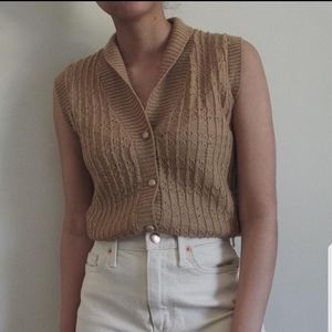 Vtg Thin Wool Top